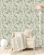 Modish Pastel Colors Floral Wallpaper