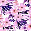 Pink Flowers and Violet Leaves Wallpaper