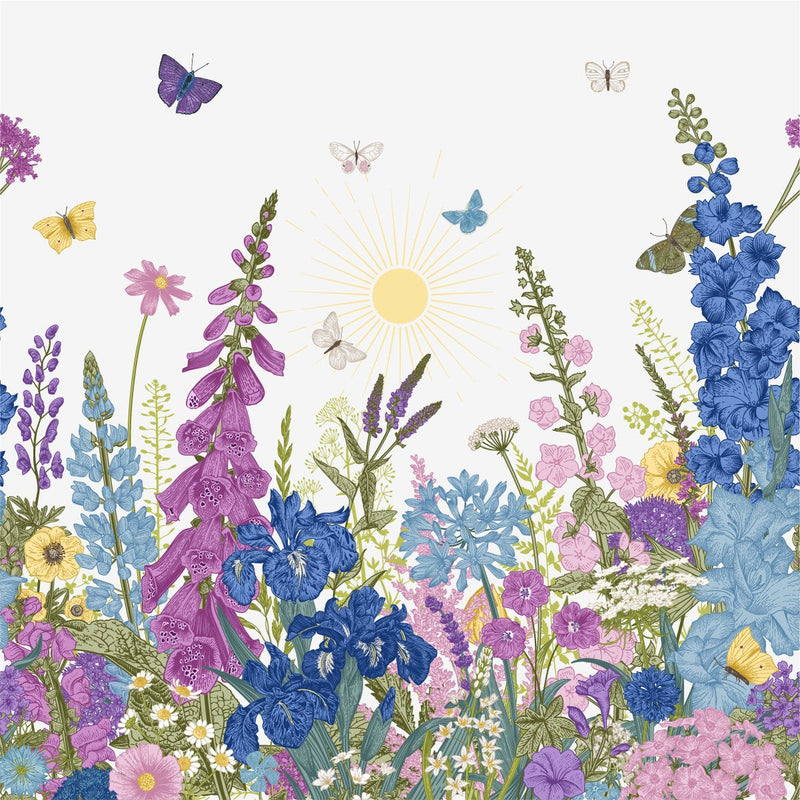 Wildflowers and Butterflies Wallpaper