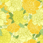 Yellow Large Peonies Wallpaper