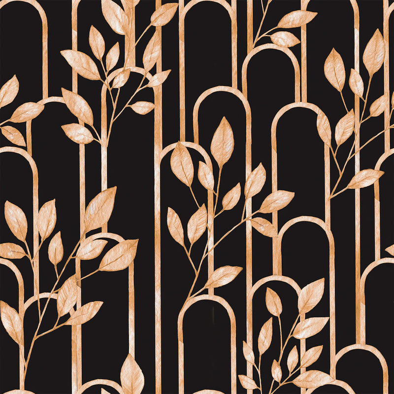 Dark Wallpaper with Dried Leaves