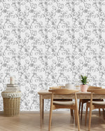 Fashionable Black and White Leaves Wallpaper Chic Select