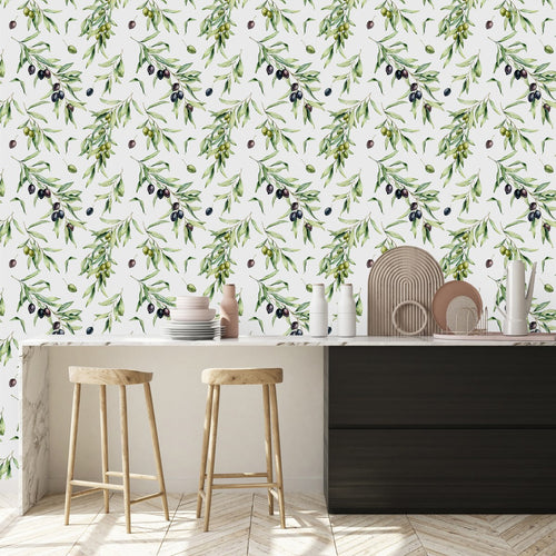 Voguish Olive Tree Wallpaper Chic