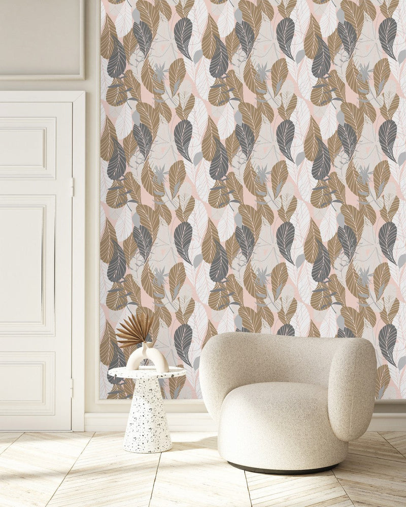 Elegant Leaves Wallpaper Tasteful Select