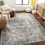 Blue Catigpian Distressed Washable Area Rug