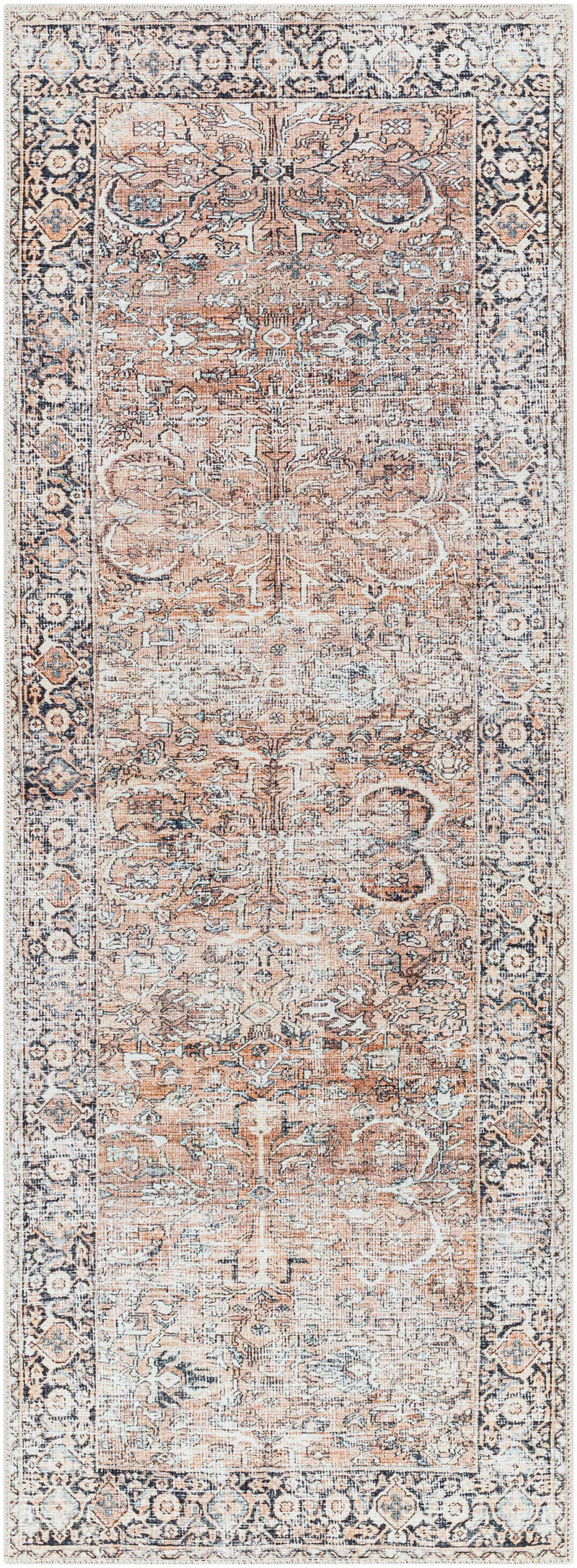 Tan Jill Vintage Washable Area Rug