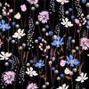 Wildflowers on Black Wallpaper