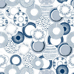 Fashionable Dark Blue Pattern Wallpaper