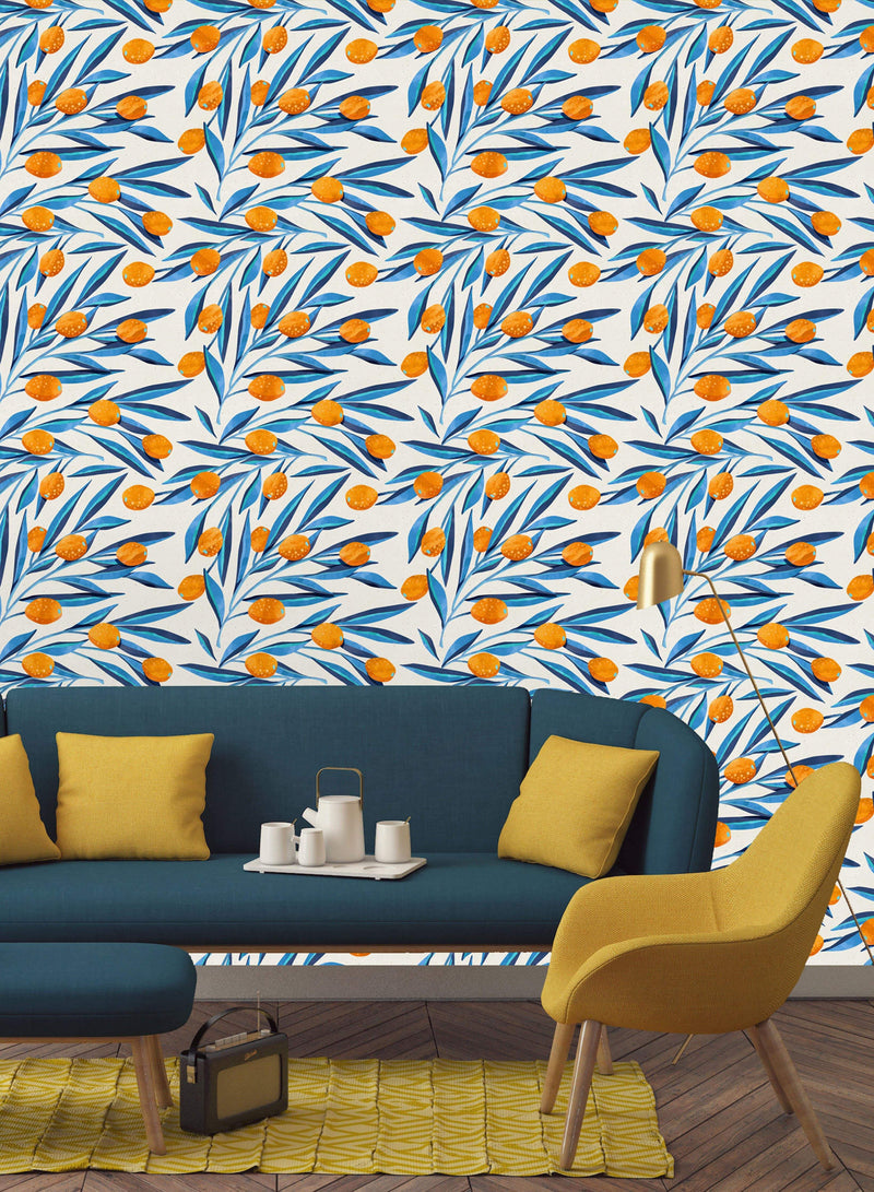 Kumquat Pattern Wallpaper