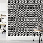 White Wallpaper with Abstract Design