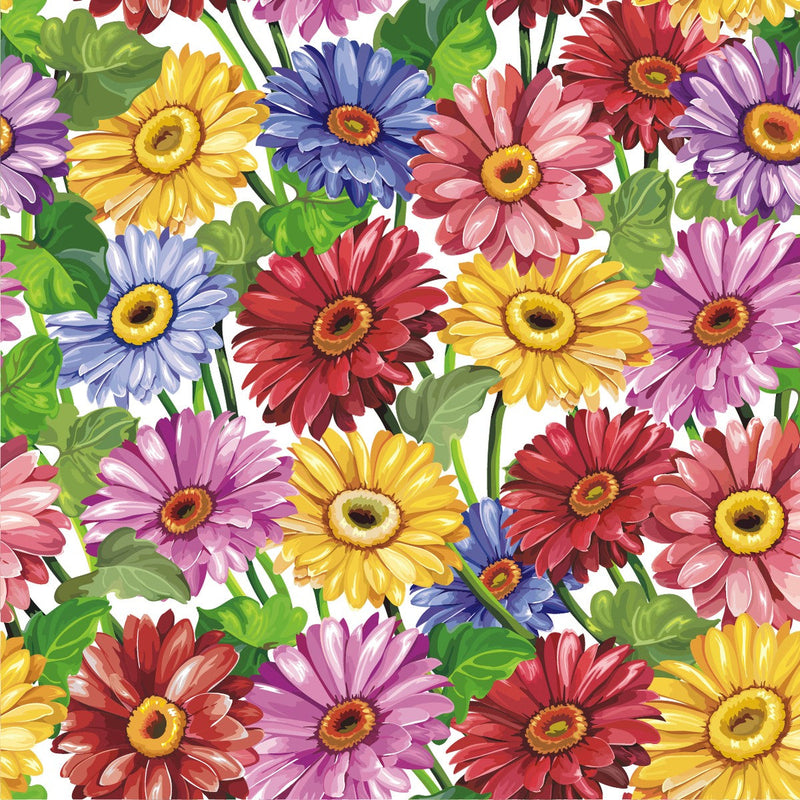 Stylish Brightly Floral Contemporary Wallpaper