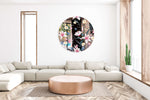 Tropical Botanical Motifs Printed Mirror Acrylic Circles