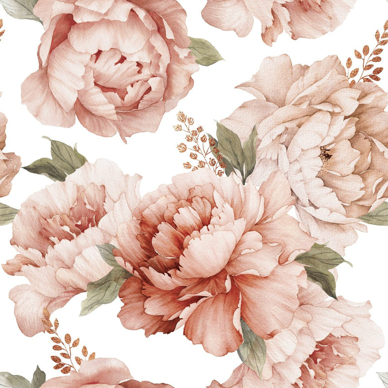 Fashionable Gentle Peonies Wallpaper Chic