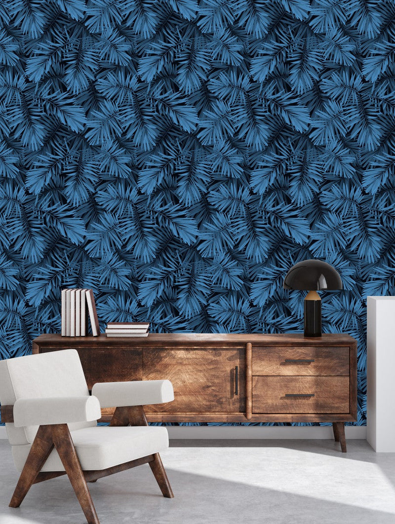 Fashionable Dark Blue Wallpaper Tasteful