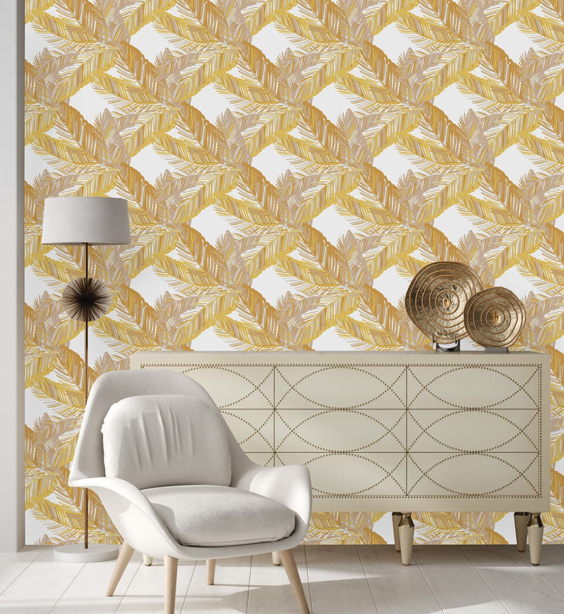 Yellow Palm Leaves Wallpaper