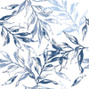 Large Blue Leaves Wallpaper