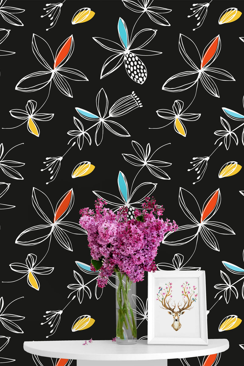 Large Simple Flowers Wallpaper