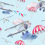 Plane and Parachute Wallpaper