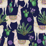 Dark Blue Wallpaper with Llama