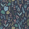 Dark Wallpaper with Little Leaves