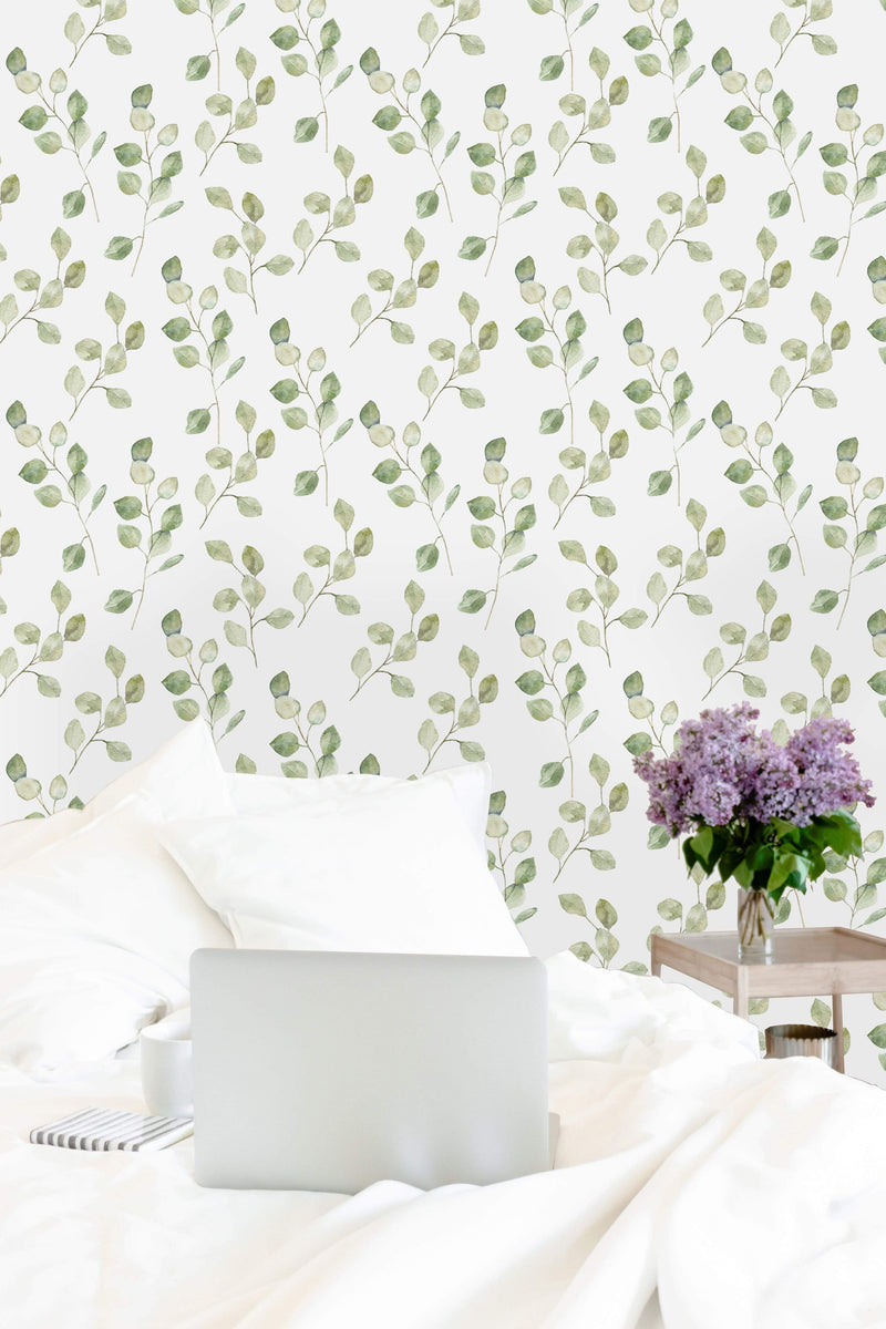 Light Green Leaves Wallpaper