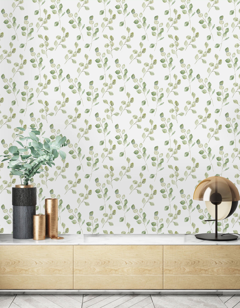 Light Green Leaves Wallpaper