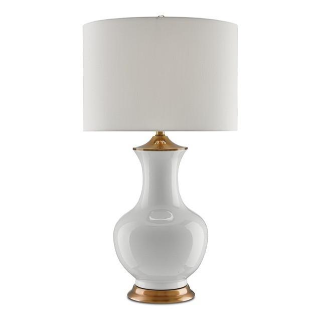 Currey and Company Lilou Table Lamp, White 6000-0020 - LOVECUP