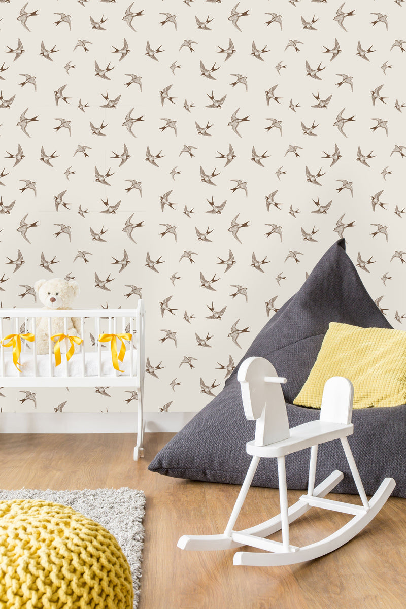 Little Swallows Wallpaper