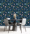 Attractive Dark Floral Wallpaper Tasteful