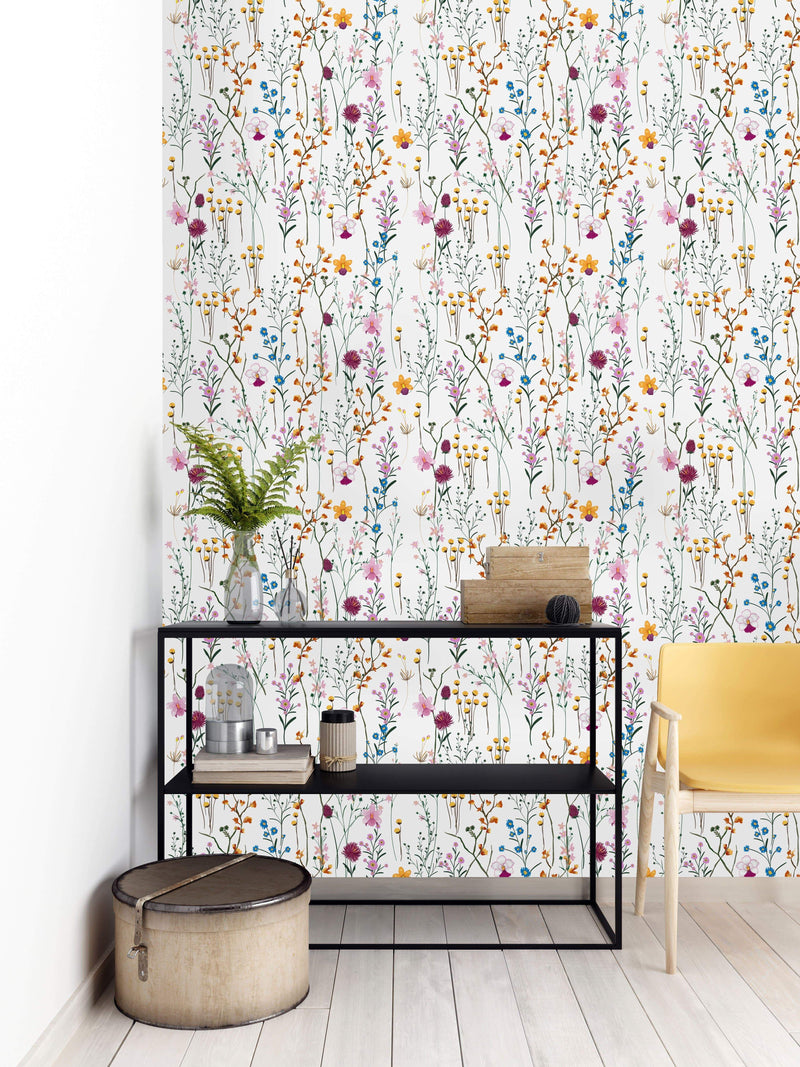 Lovely Field Flowers Wallpaper