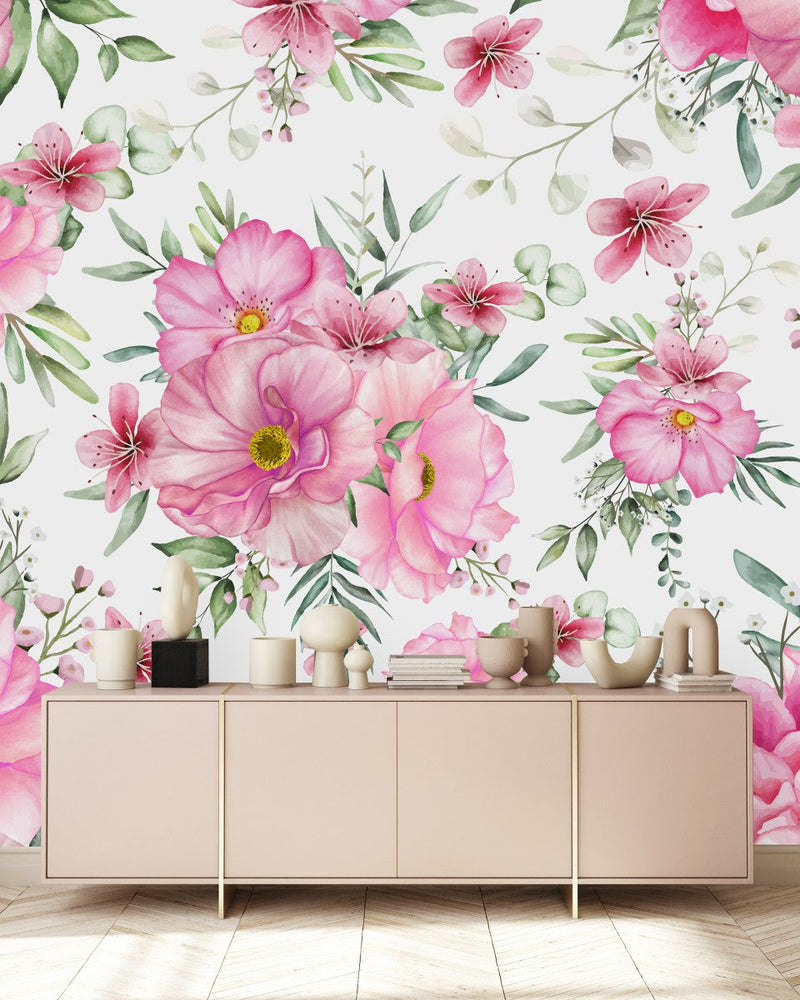 Pink Floral Wallpaper