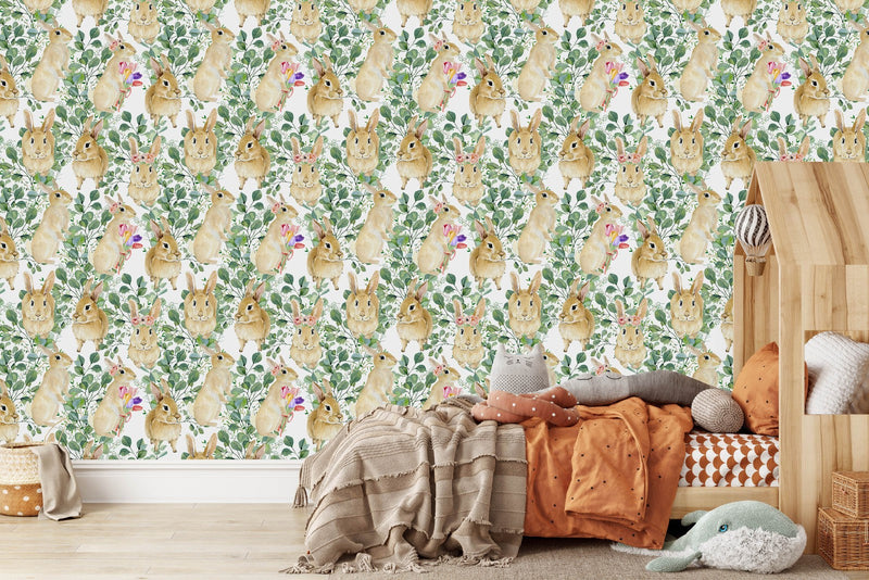 Hares  Pattern Wallpaper