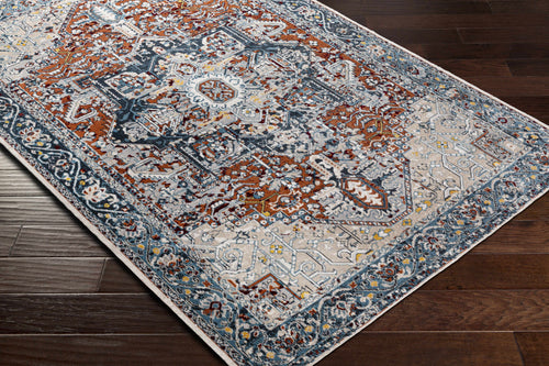 Cabacungan Blue & Rust Washable Area Rug