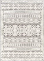 Bahar Cream & Gray Washable Area Rug