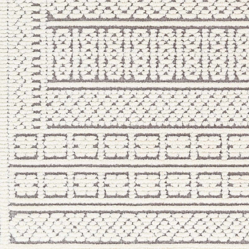 Bahar Cream & Gray Washable Area Rug