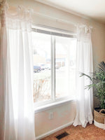 Lydia Ruffle Window Curtain Panel Set