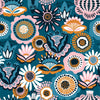 Blue Ethnic Pattern Wallpaper