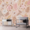 Pink Vintage Floral Wallpaper