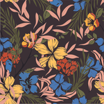 Modish Dark Floral Wallpaper Chic