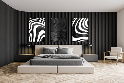 Zebra Pattern Set of 3 Prints Modern Wall Art Modern Artwork