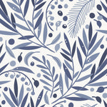 Voguish Purple Leaves and Berries Wallpaper Smart