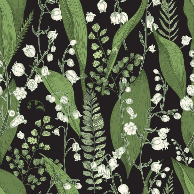 Modish Lilies of the Valley Wallpaper Smart