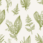 Modish Lilies of the Valley Wallpaper Tasteful