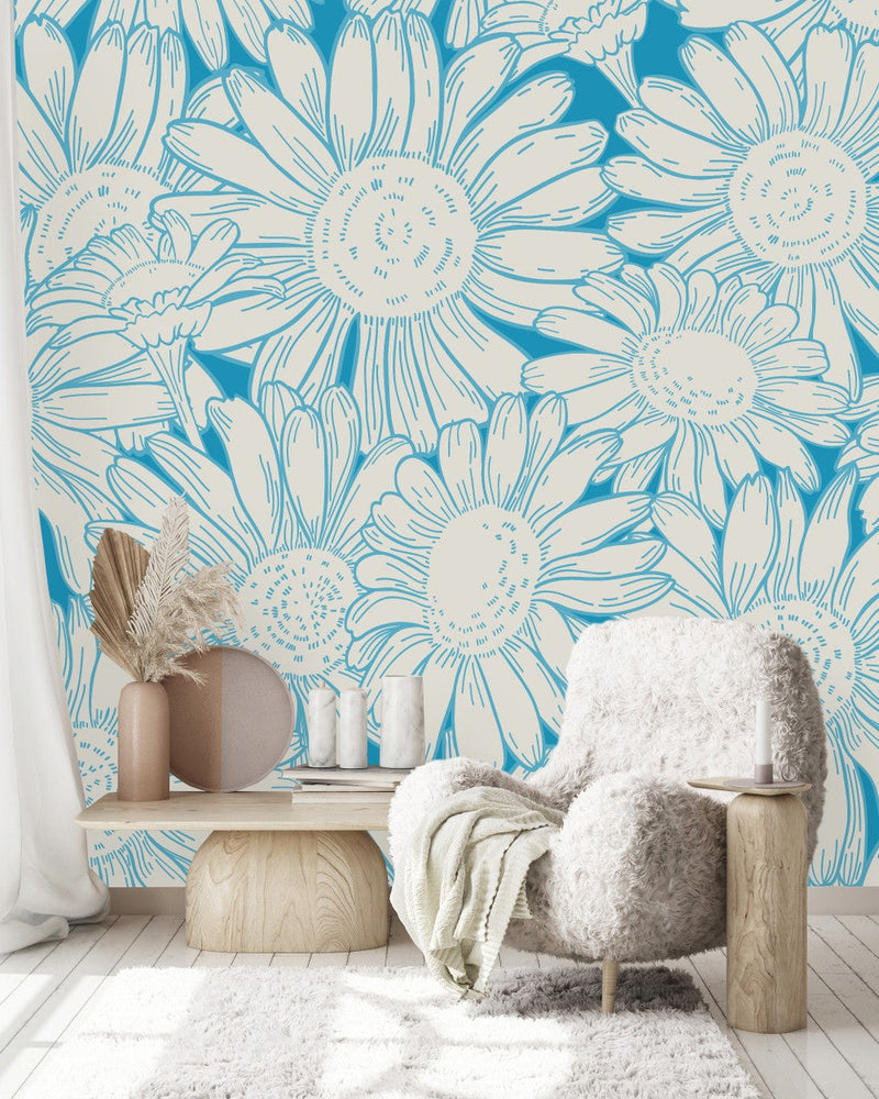 Blue Chamomile Wallpaper