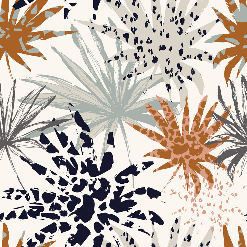 Leopard Design of Plants Wallpaper