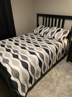 Mid Century Geo Reversible Quilt 3 Piece Set