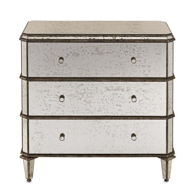 Currey and Company Antiqued Mirror Chest 4204 - LOVECUP