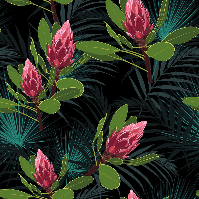 Mix of Exotic Leaves Wallpaper