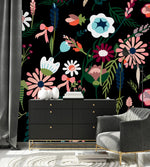 Flowers on Dark Wallpaper