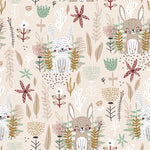 Hares on the Meadow Wallpaper
